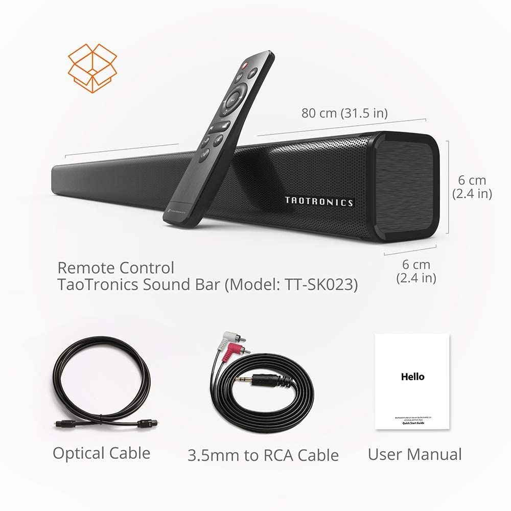 Tv Sound Bar With Three Equalizer Modes & Powerful Surround Sound