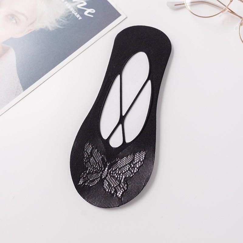 1/3 Pairs Invisible Boat Socks Women Summer Silicone Non-Slip Socks for High Heels Shoes Ice Silk Thin Half-Palm Suspender New