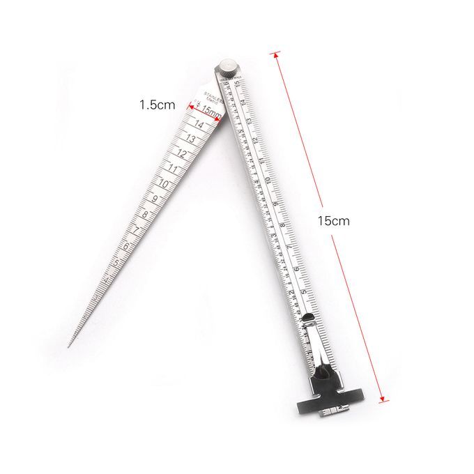 Stainless Steel Taper Gauge Wedge Feeler For Depth Hole