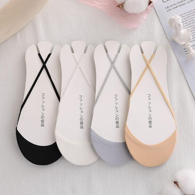 3/5 Pairs Cotton Comfortable Soild Half Sole Cover Invisible Sock Slippers for Women Girls Thin High Heel Shoes Socks Meais New