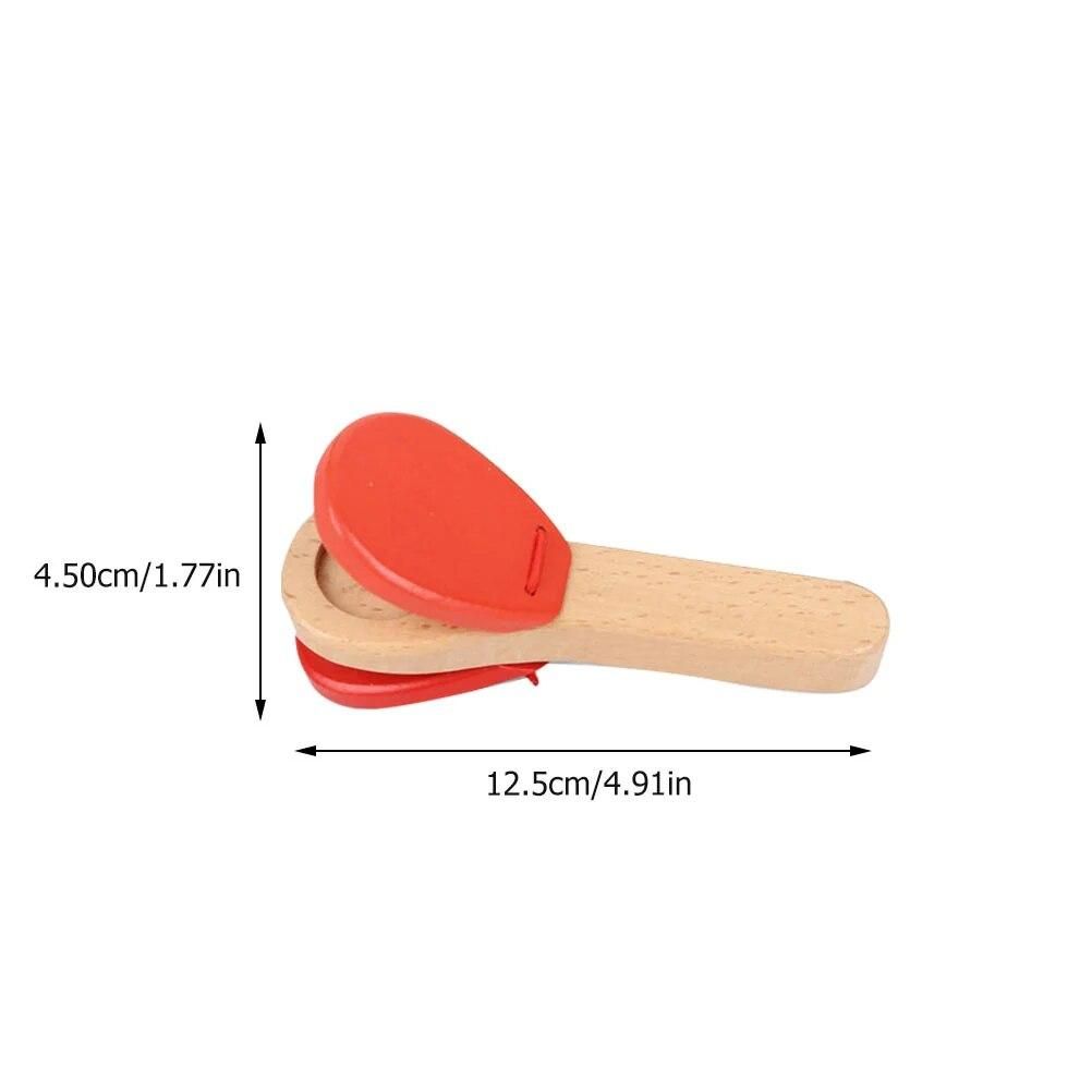 4 Pcs Kidcraft Playset Handle Castanets Early Educational Toys Instrument Kids Percussion Music Creative Musics For children 39