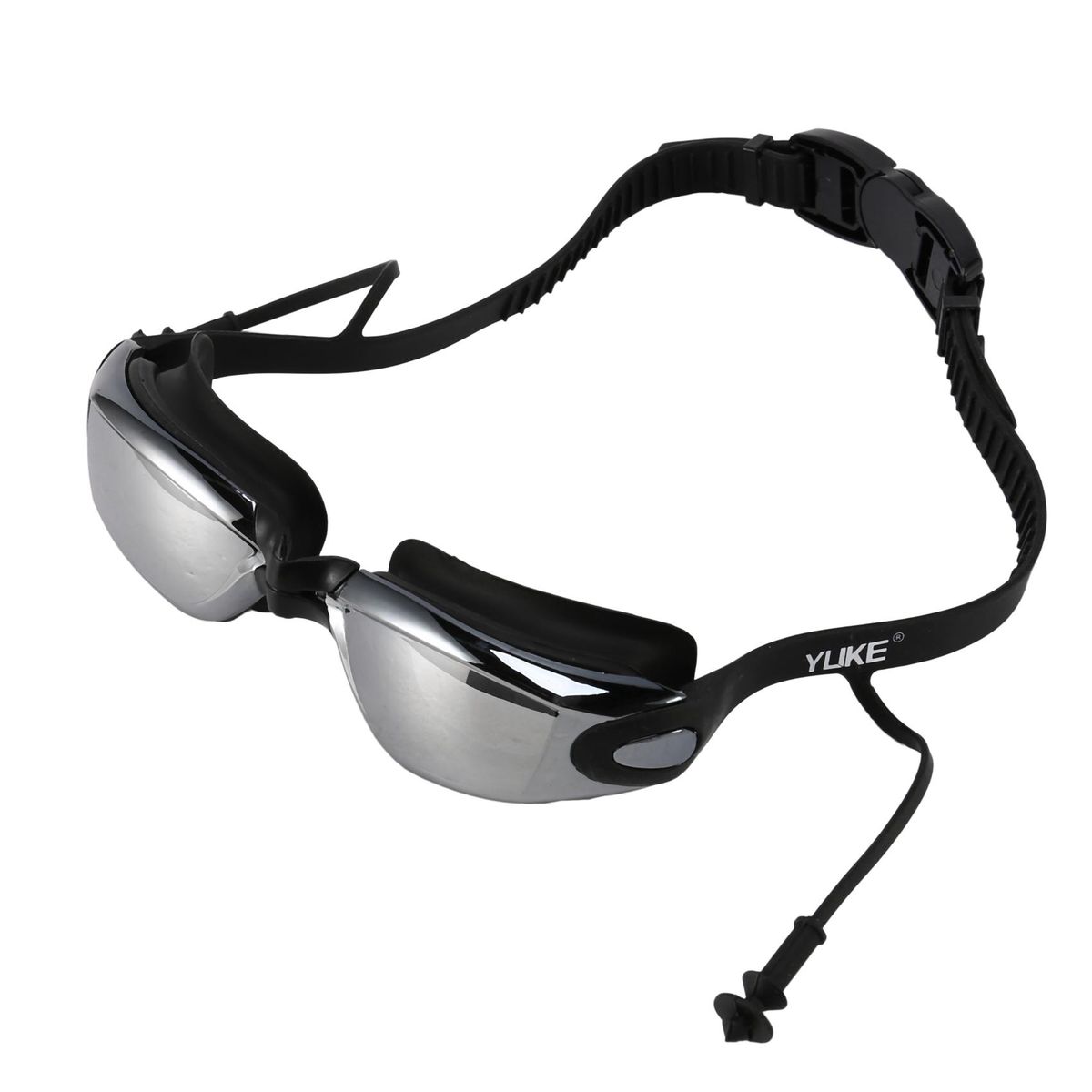 Yuke Electroplating Anti-Fog Swimming Earplugs Flat Goggles