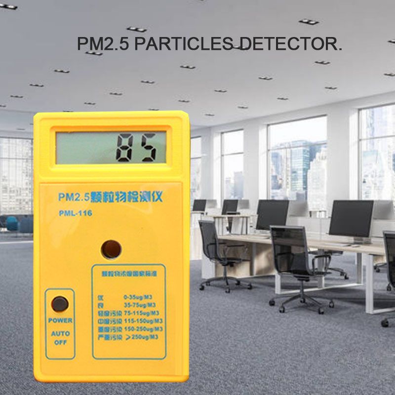 Air Quality Monitor PM2.5 Sensor Particle Gauge Counter 9V Battery LCD Pm 2.5 Sharp Analyzer Haze Dust Meter Monitoring Sensor