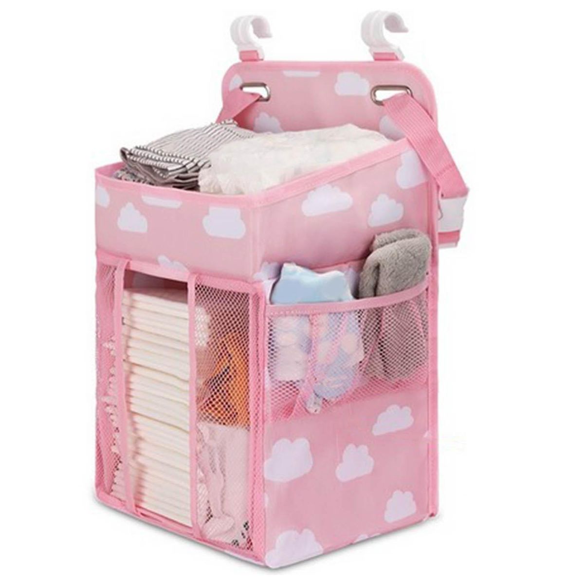 Bedside Bag, Storage Hanging Bag, Hanging, Pocket Pink