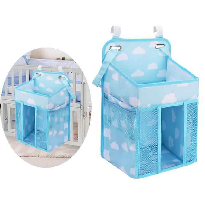 Bag Bedside Hanging Storage Bag Accessorie Pocket  Toys Blue