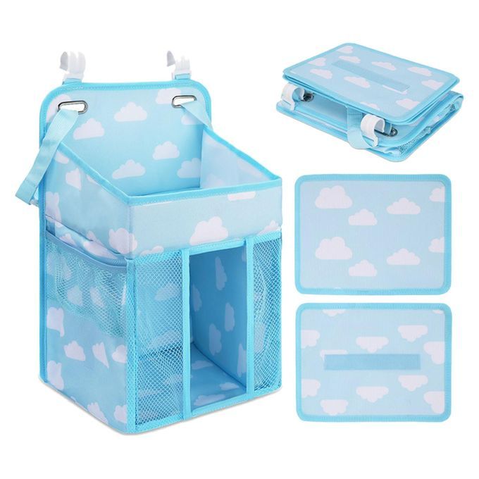 Bag Bedside Hanging Storage Bag Accessorie Pocket  Toys Blue