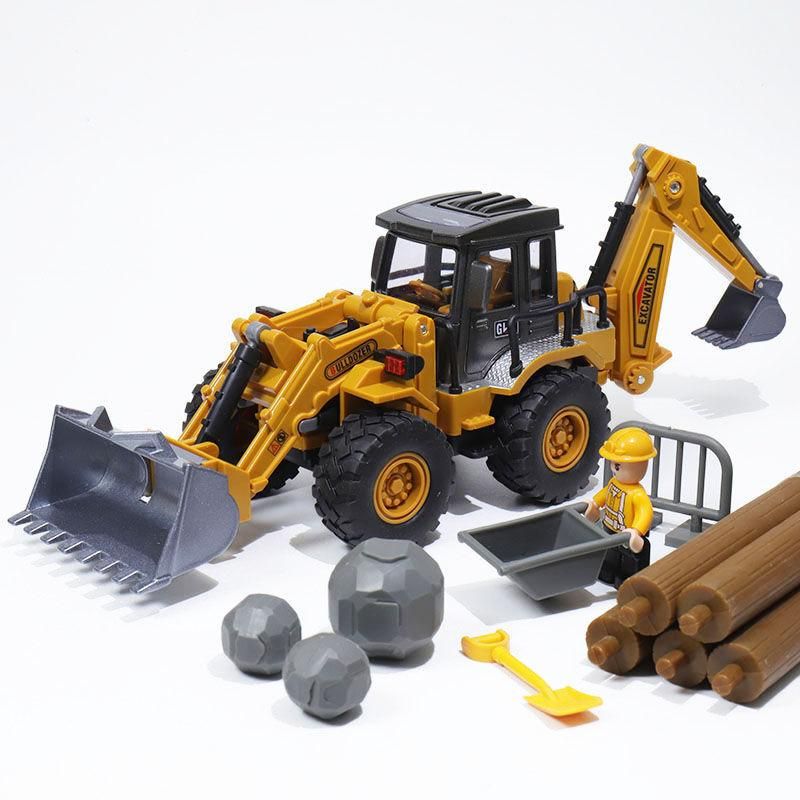 Toys for Boys Excavator Bulldozer Kids Alloy Tractor Miniature Crane TruChildren Diecast Farm Engineering Vehicle Model Gifts