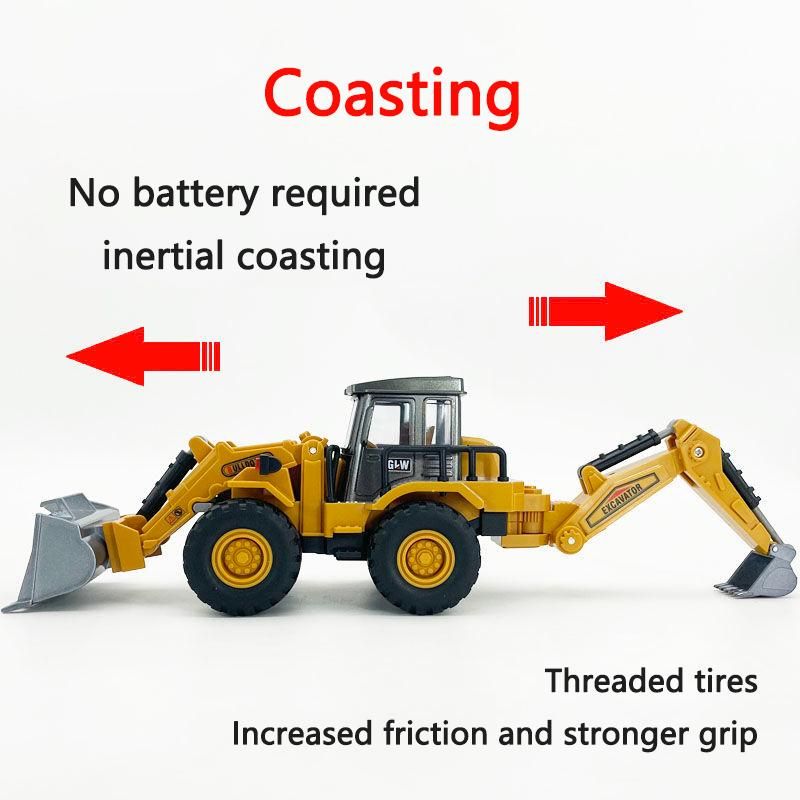 Toys for Boys Excavator Bulldozer Kids Alloy Tractor Miniature Crane TruChildren Diecast Farm Engineering Vehicle Model Gifts