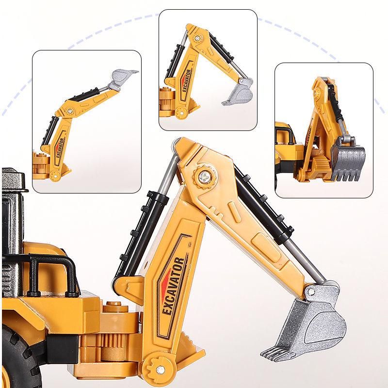 Toys for Boys Excavator Bulldozer Kids Alloy Tractor Miniature Crane TruChildren Diecast Farm Engineering Vehicle Model Gifts