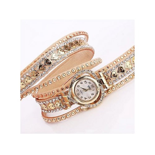 Women's Studded Watch With Love Bracelet Band