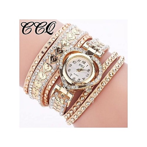 Women's Studded Watch With Love Bracelet Band