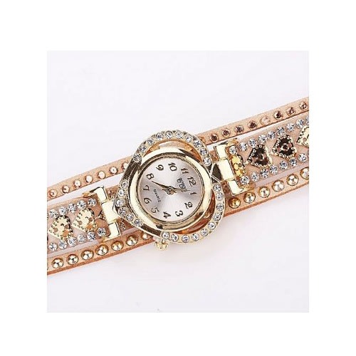 Women's Studded Watch With Love Bracelet Band
