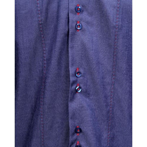 Long Sleeve Jeans Shirt - Blue - Msht-4102