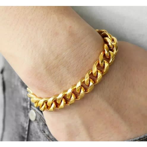 Men's Cuban Link Bracelet - Gold