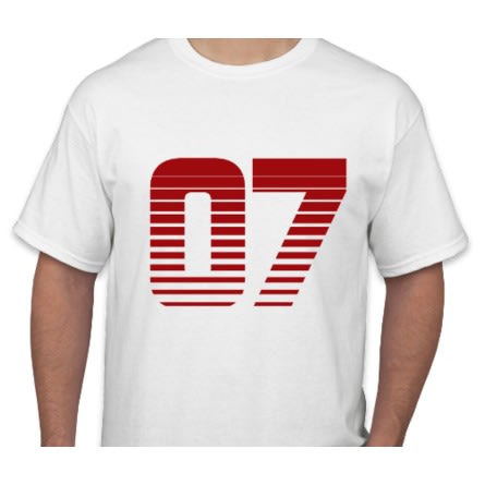 Number 07 Design Unisex T-shirt - White