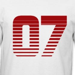 Number 07 Design Unisex T-shirt - White