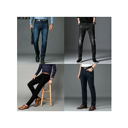 Men's Smart Jeans-4 Pieces-Multicolour