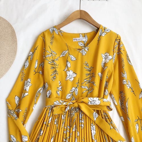 Lace Floral Print Maxi Dress