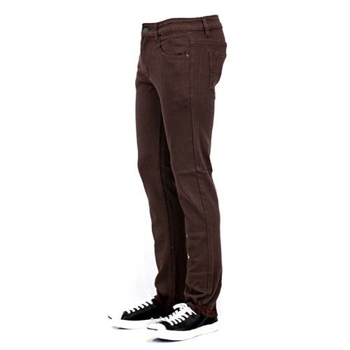 Men's Skinny Jeans with Comfort Stretch - Brown