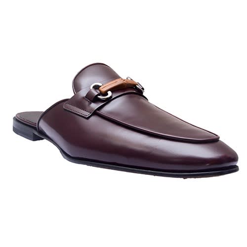 Wine- Patent Half Shoe With Tusk Accessory