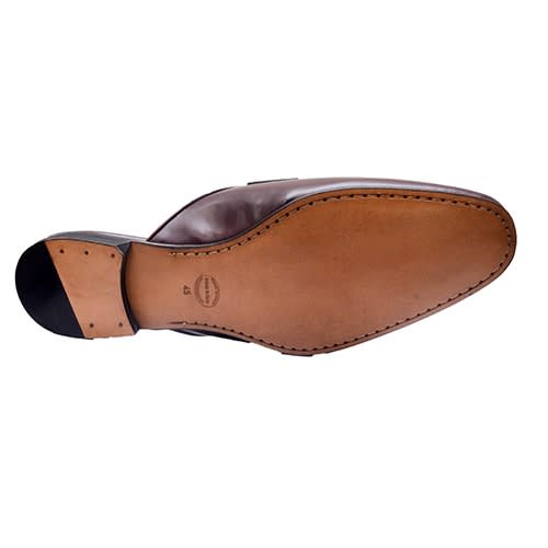 Wine- Patent Half Shoe With Tusk Accessory
