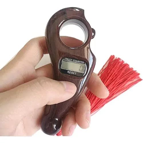Rotating Beads On A Digital Tasbeeh Finger Counter