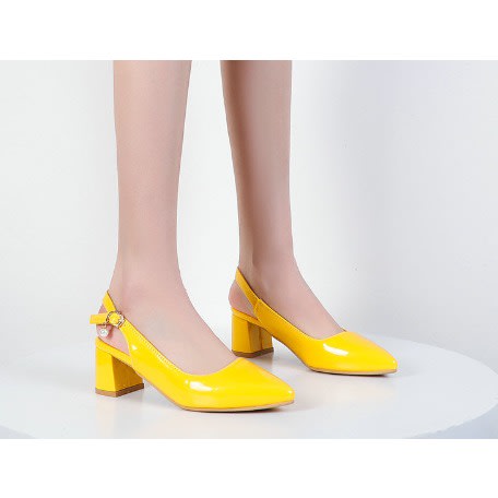 Mid Heels Sling Back - Yellow