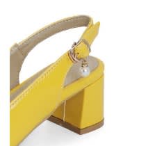 Mid Heels Sling Back - Yellow