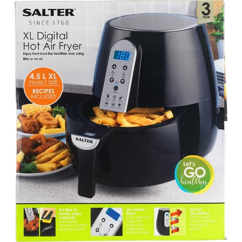 Compact Air Fryer Xl Hot Non-stick Basket - Light Touch Digital Display - 4.5L - 1500W - EK2559