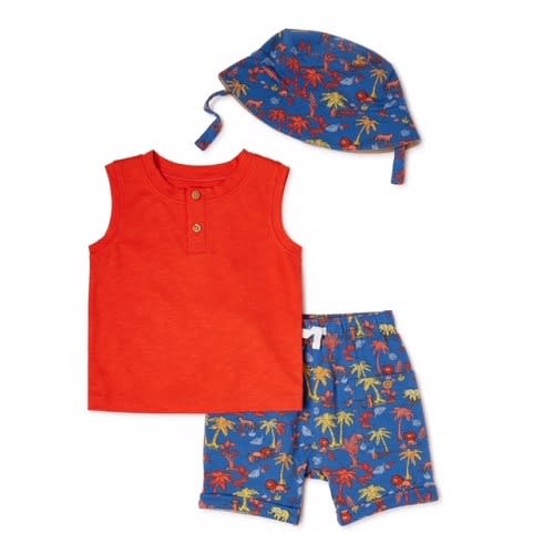 Wonder Nation Baby Boys Tank Top , Shorts & Hat Set