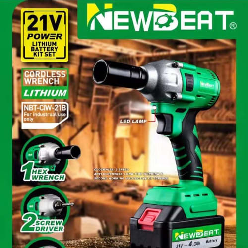 Cordless Battery Drill Brushless With Impact Wrench Kit Set