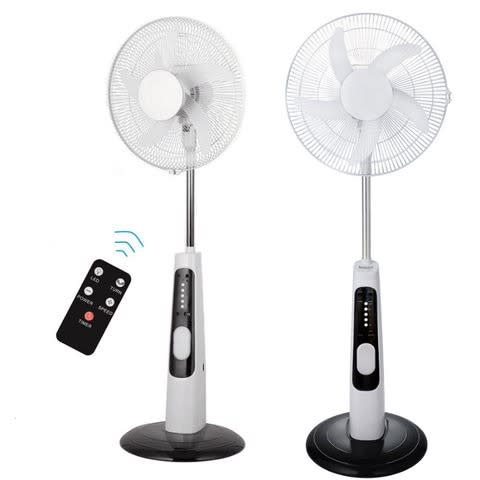 18" Ac Dc Fan Rechargeable Floor Fan + Free Solar Panel-pv-3018