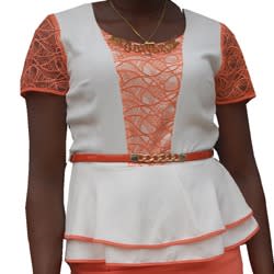 Berkertex Lace Detail Pencil Skirt and Peplum blouse