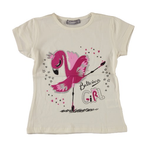 Ballerina Girl T-shirt  - Cream