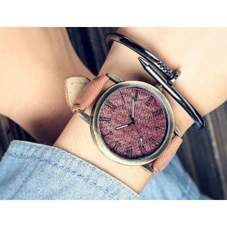 Unisex Denim Watch - Brown