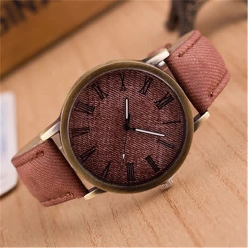 Unisex Denim Watch - Brown