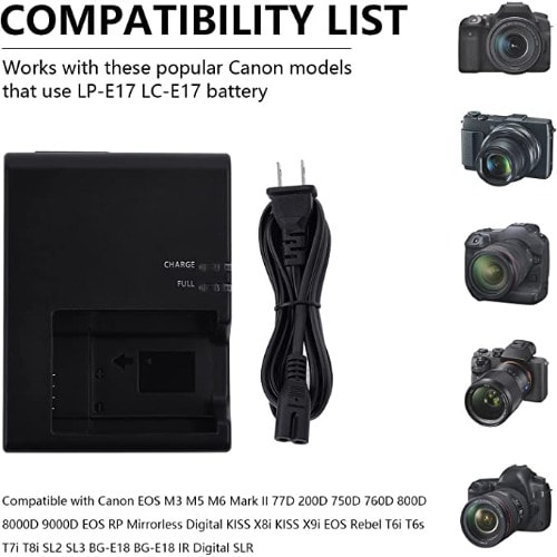 Battery Charger For Canon Lp-e17 Eos 77d