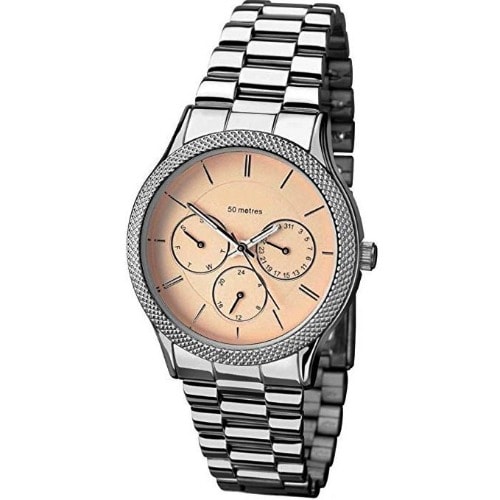 St Konda Waterproof Chronograph Multi Subdial Silver Watch