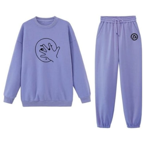 Fashion House Sweatshirt And Joggers - Lilac