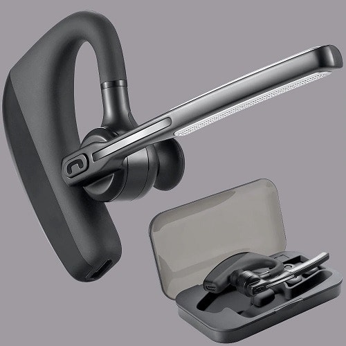 Noise Canceling Wireless Business Bluetooth 4.1 Handsfree Headset With Storage Box, Mic