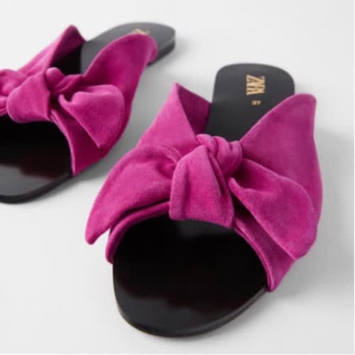 Leather Slipper - Fuschia Pink