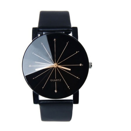 Unisex Quartz Dial Clock Leather Watch