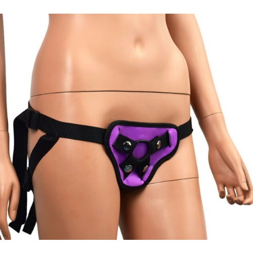 Strap On Harness Belt Sex Toy Prop For Crazy Sensual Fun-purple Base