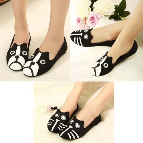 Cat & Dog Face Ladies Shoes