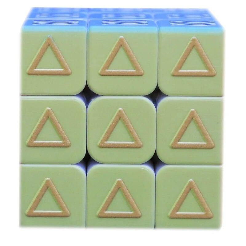 Geometry Color Magic Cube 3x3x3 Blind Braille Fingerprint Speed Puzzle Cube 3D Relief Educational Toys for Children