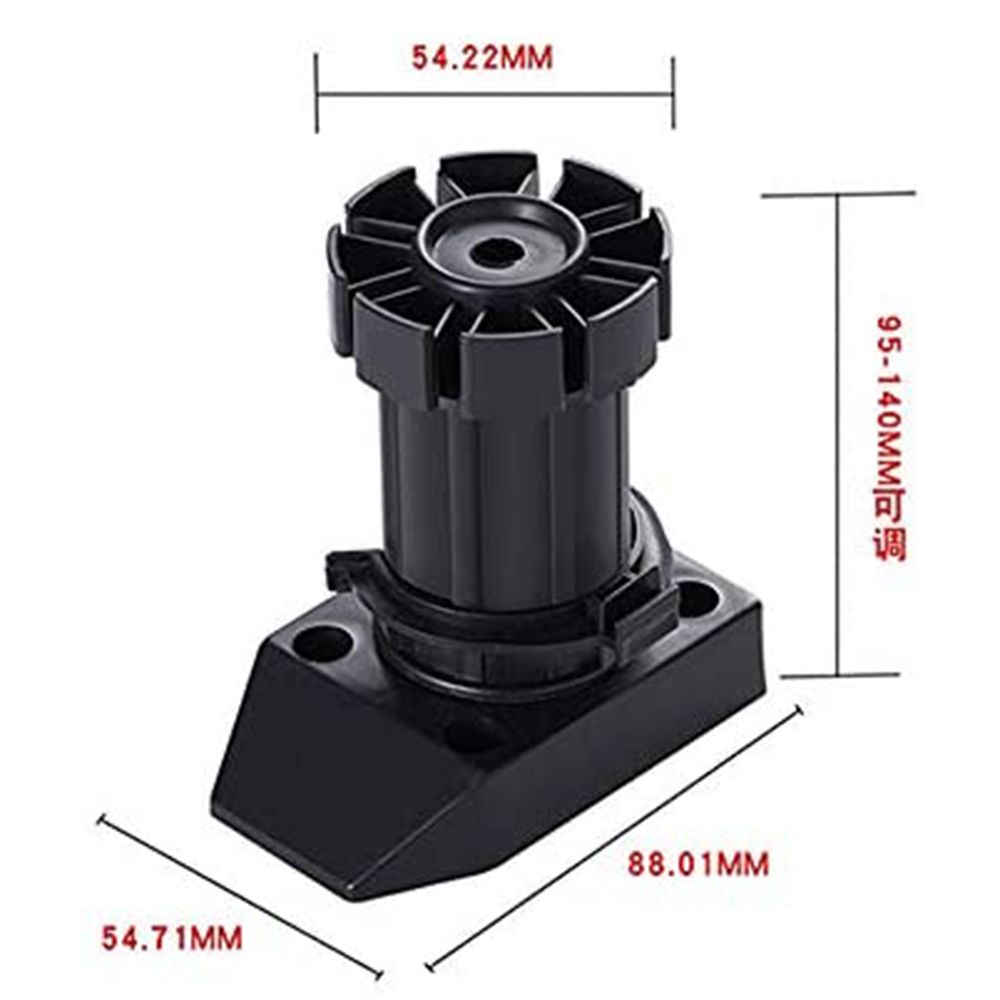 12PCS Furniture Legs Adjustable Height 50mm Plastic Cabinet