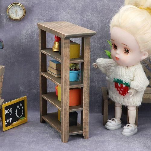 1/12 Dollhouse Miniatures Wooden Flower Book