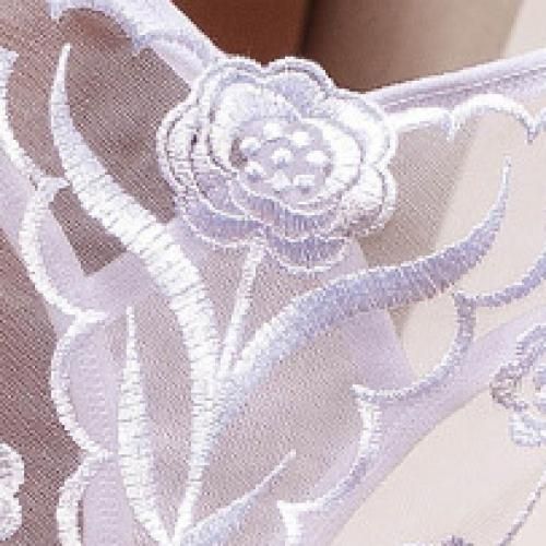 Women's Sexy Lace Thongs Transparent Plus Size Underpants White