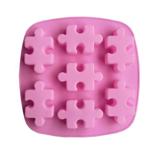 Puzzle Shape Silicone Biscuit Mold Ice Cube Soap Cake Chocolate Mould Candy Candle Making Handmade Baking Tools Creative Candles