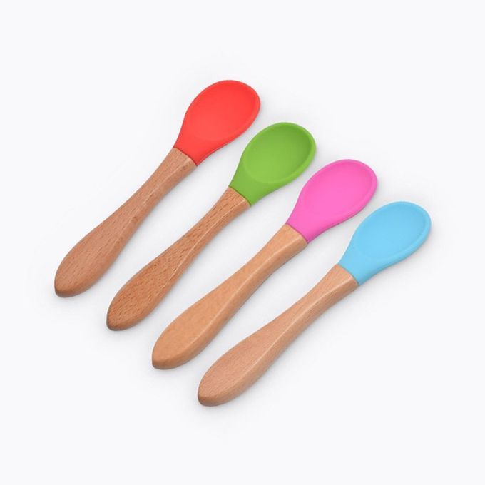 2 P S Sili One Spoon Fork Feeding Set Kid Plates Toddler Feeding A Essories-28- Olor Optional